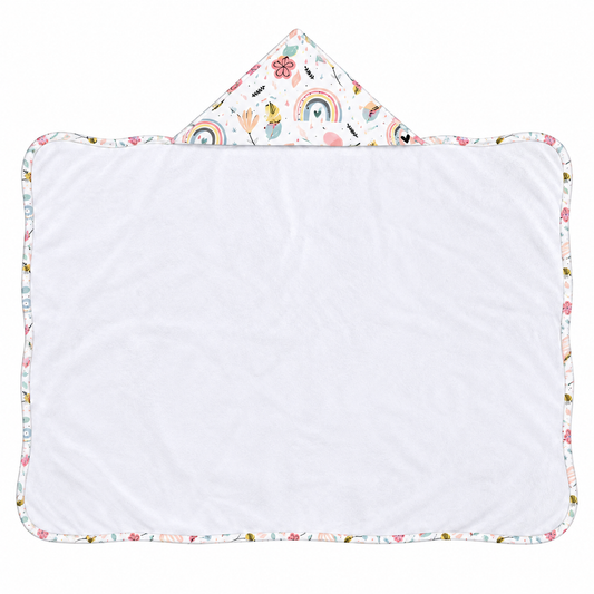 Toalha de Banho com Capuz Forrada Plush Atoalhado Premium 1M x 70cm Abelha