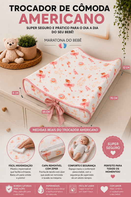 Trocador de Cômoda Americano Branco