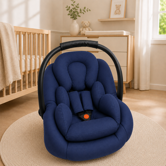 Kit para Bebê Conforto 3 Peças Dupla Face Azul Marinho