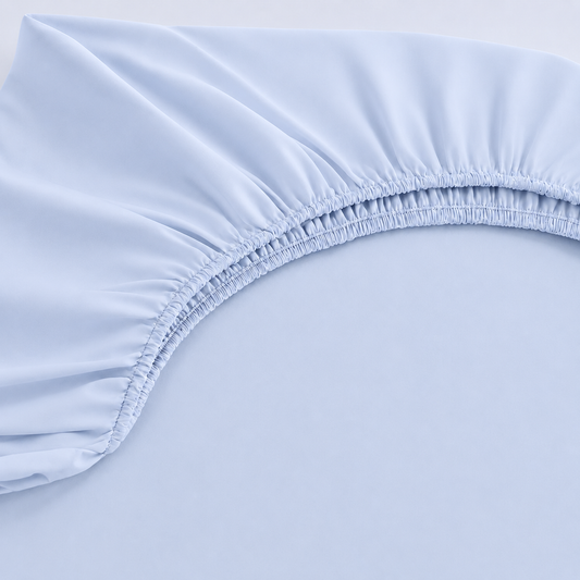 Lençol Estampado para Berço 100% Algodão Azul Bebê