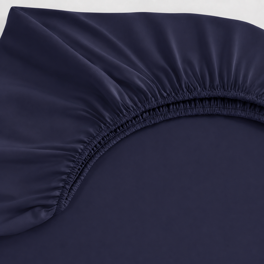 Lençol Estampado para Mini Berço 100% Algodão Azul Marinho