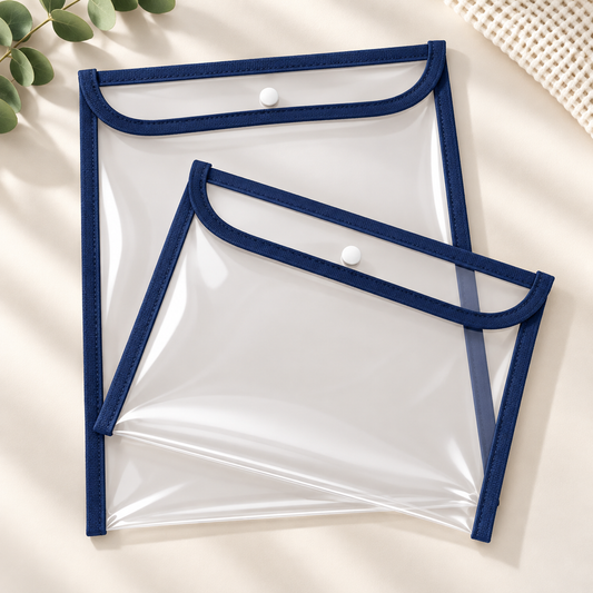 Kit com 2 Capas Organizadoras para Certidão e Documentos Azul Marinho