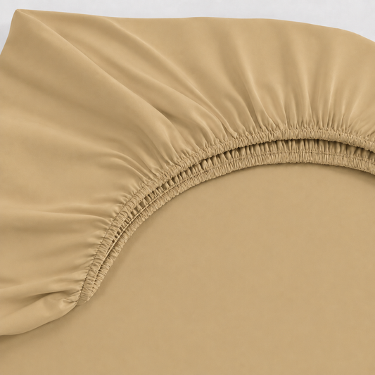 Lençol Estampado para Mini Berço 100% Algodão Bege