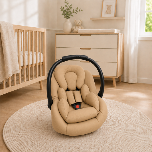 Kit para Bebê Conforto 3 Peças Dupla Face Bege