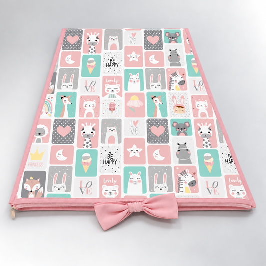 Trocador de Cômoda 70x45x3cm Bichos Rose