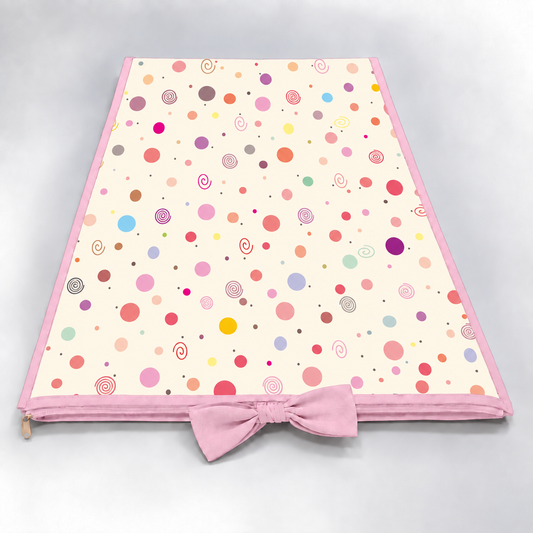 Trocador de Cômoda 70x45x3cm Bolas Menina c/ Rosa