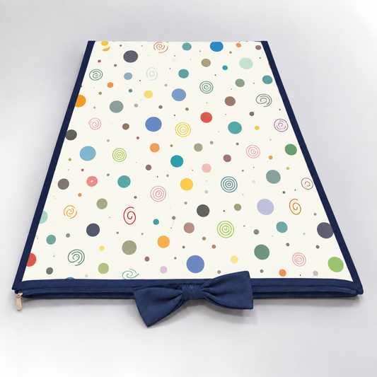 Trocador de Cômoda 70x45x3cm Bolas Menino c/ Azul Marinho