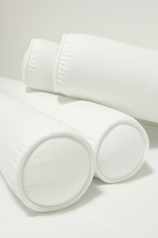 Kit Rolinhos 4 Peças para Cama Solteiro Branco
