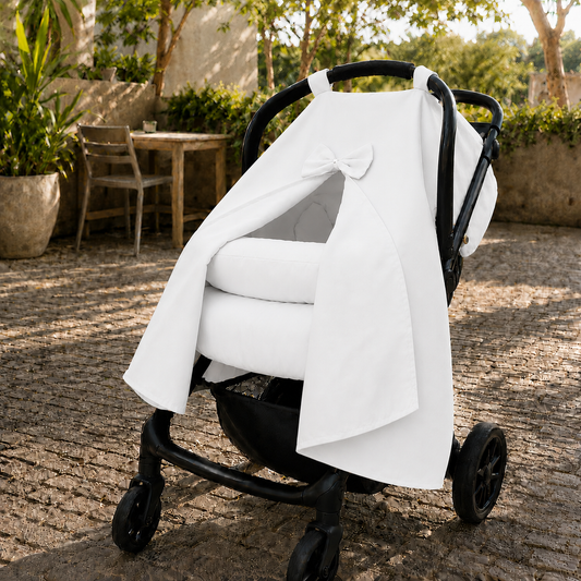 Capota para Bebê Conforto Tenda Dupla Face Branco