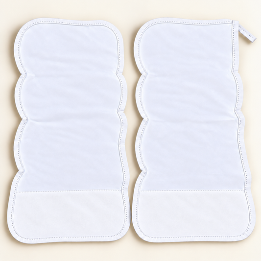 Toalha de Ombro Malha Dupla Penteada Branco