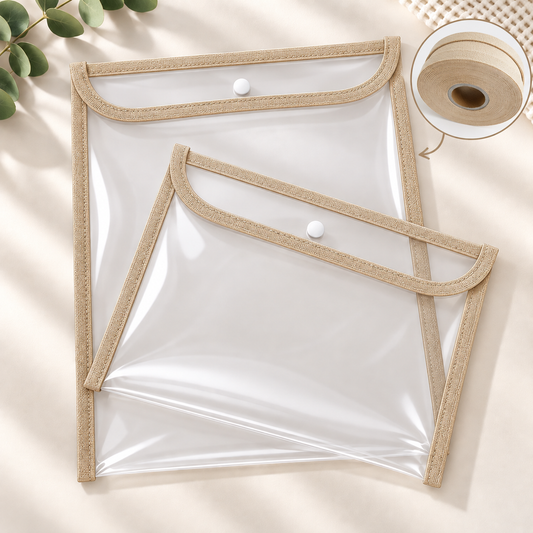 Kit com 2 Capas Organizadoras para Certidão e Documentos Caqui