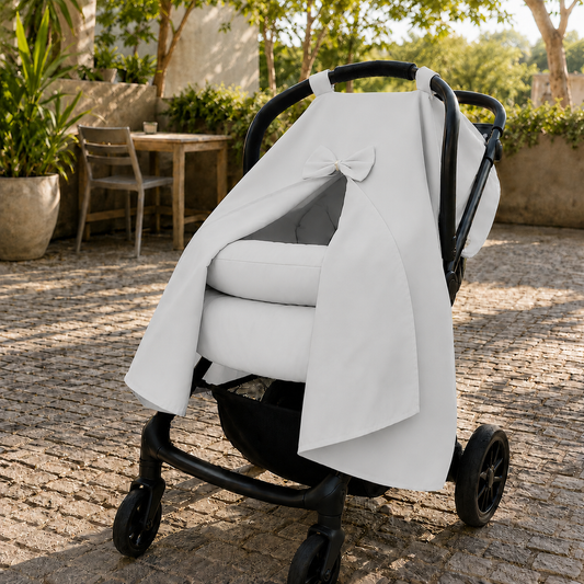 Capota para Bebê Conforto Tenda Dupla Face Cinza