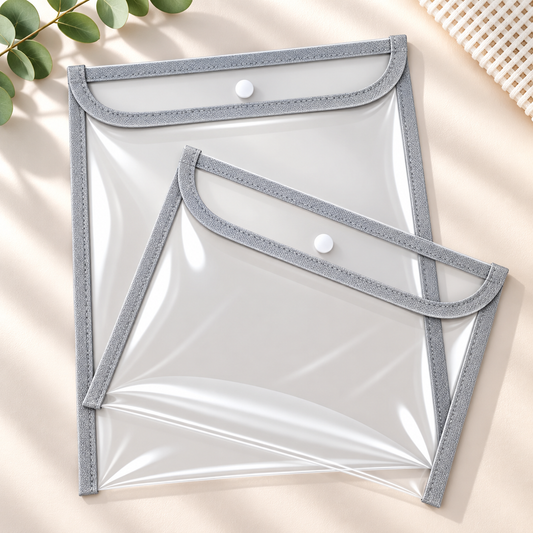 Kit com 2 Capas Organizadoras para Certidão e Documentos Cinza Claro