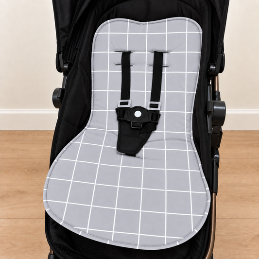 Capa para Carrinho de Bebê Universal Grid Cinza