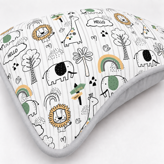 Almofada Decorativa 30cm x 30cm Leão c/ Cinza