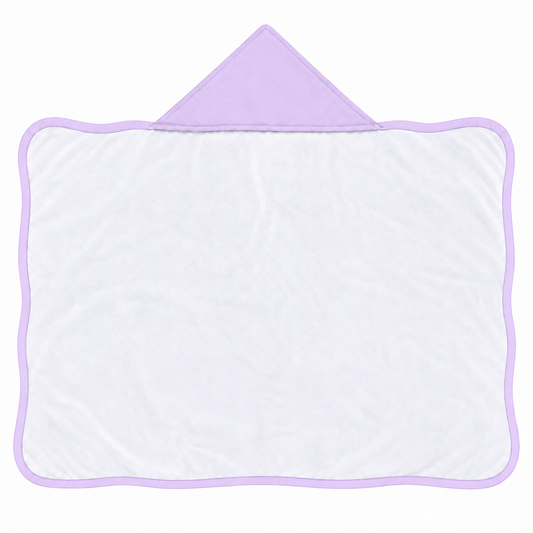 Toalha de Banho com Capuz Forrada Plush Atoalhado Premium 1M x 70cm Lilás