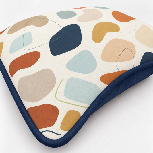 Almofada Decorativa 30cm x 30cm Manchitas Menino c/ Azul Marinho