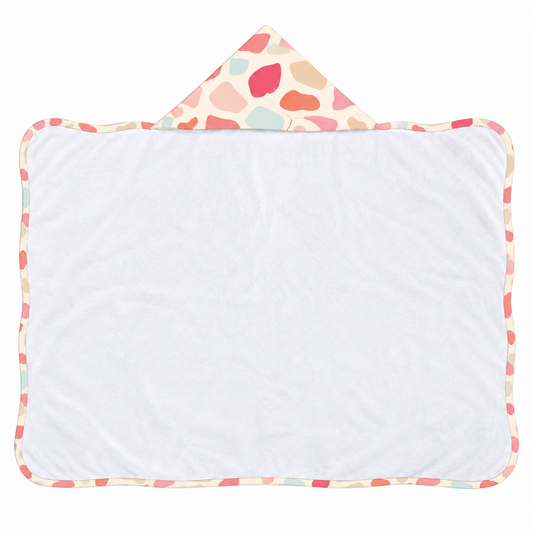 Toalha de Banho com Capuz Forrada Plush Atoalhado Premium 1M x 70cm Manchitas Menina
