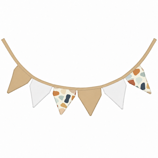 Bandeirinhas Decorativas 2,10m Manchitas Menino c/ Bege
