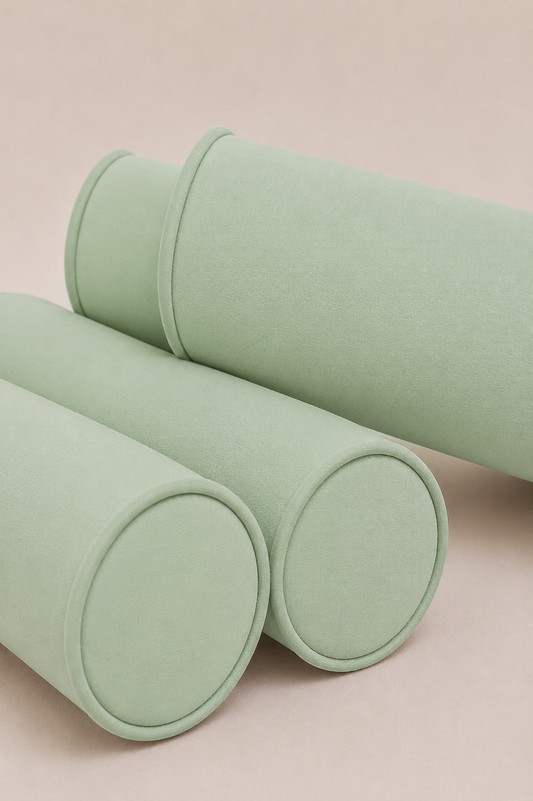 Kit Rolinhos 4 Peças para Cama Solteiro Verde Menta