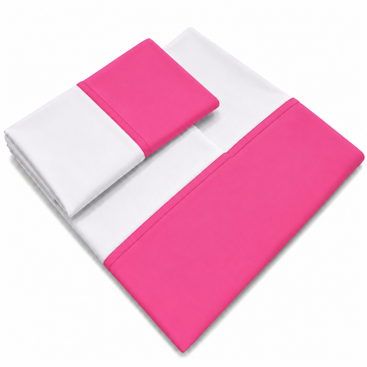 Jogo de Lençol para Mini Berço 3 Peças Pink | Percal Premium