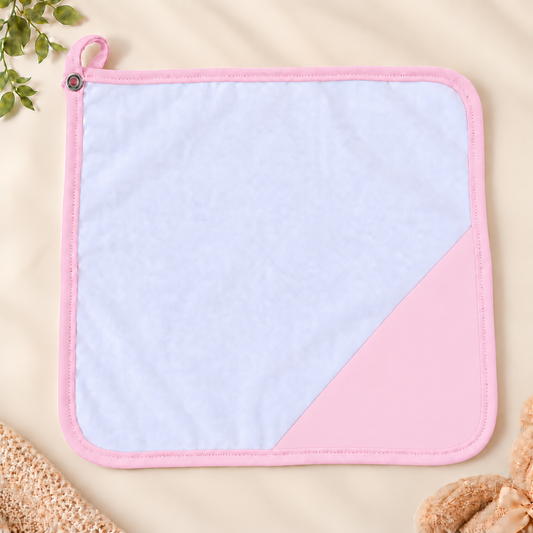 Toalha de Boca Malha Dupla Penteada Premium Rosa | Kit com 3 Unidades