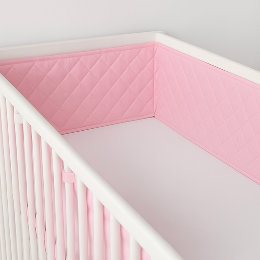 Protetor de Grade Total 360° para Berço Americano Rosa