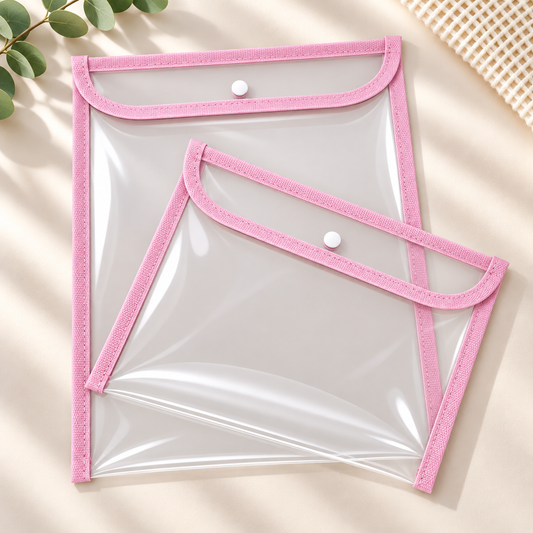 Kit com 2 Capas Organizadoras para Certidão e Documentos Rosa Escuro