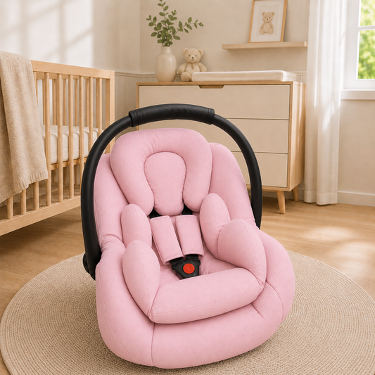 Kit para Bebê Conforto 3 Peças Dupla Face Rosa