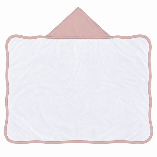 Toalha de Banho com Capuz Forrada Plush Atoalhado Premium 1M x 70cm Rosê