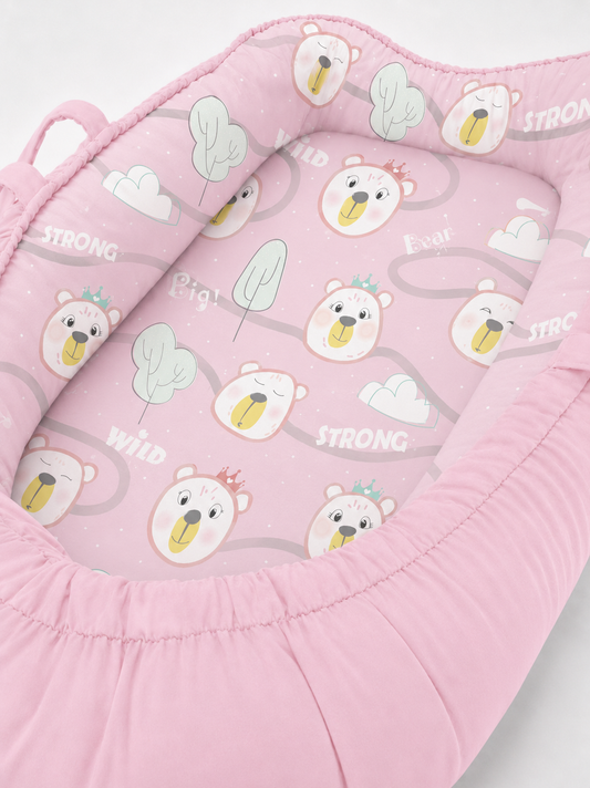 Ninho Redutor Dupla Face Premium Ursa Rosa Verso Rosa