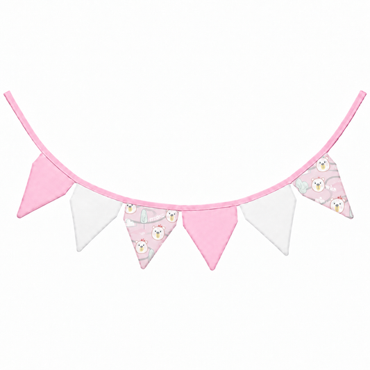 Bandeirinhas Decorativas 2,10m Ursa Rosa