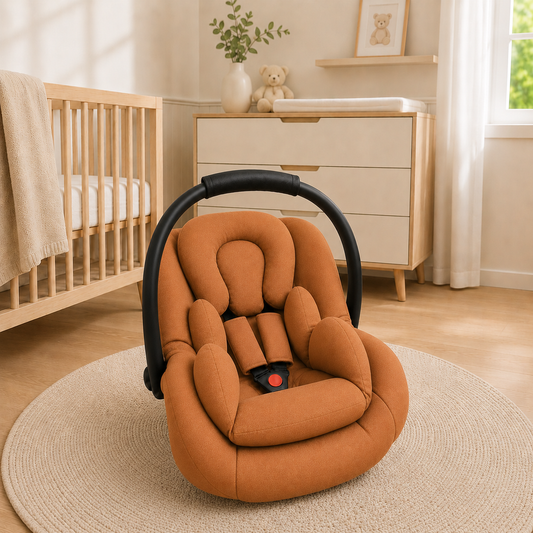 Kit para Bebê Conforto 3 Peças Dupla Face Terracota