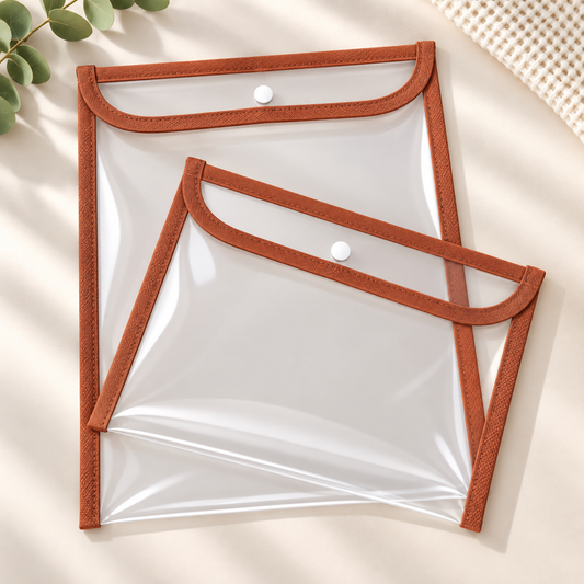Kit com 2 Capas Organizadoras para Certidão e Documentos Terracota