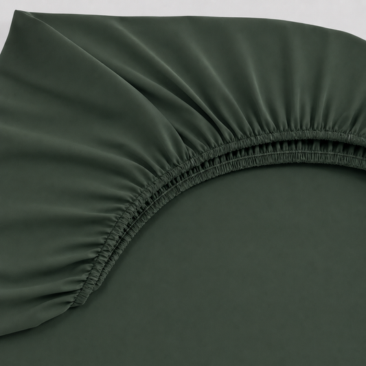 Lençol Estampado para Mini Berço 100% Algodão Verde Escuro