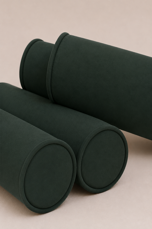 Kit Rolinhos 4 Peças para Cama Casal Verde Escuro