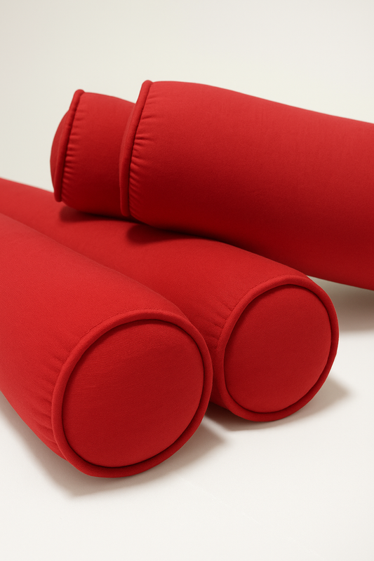 Kit Rolinhos 4 Peças para Cama Solteiro Vermelho