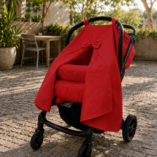 Capota para Bebê Conforto Tenda Dupla Face Vermelho