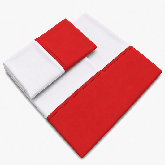 Jogo de Lençol para Mini Berço 3 Peças Vermelho | Percal Premium