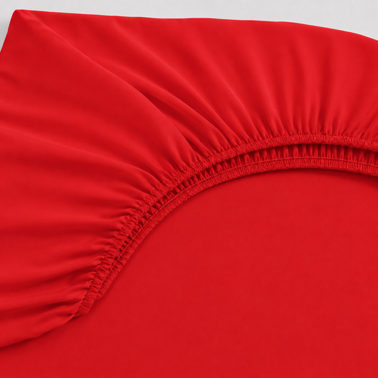 Lençol Estampado para Berço 100% Algodão Vermelho