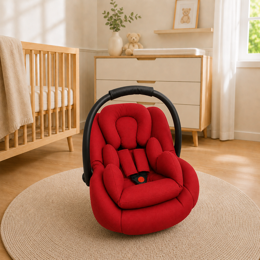 Kit para Bebê Conforto 3 Peças Dupla Face Vermelho