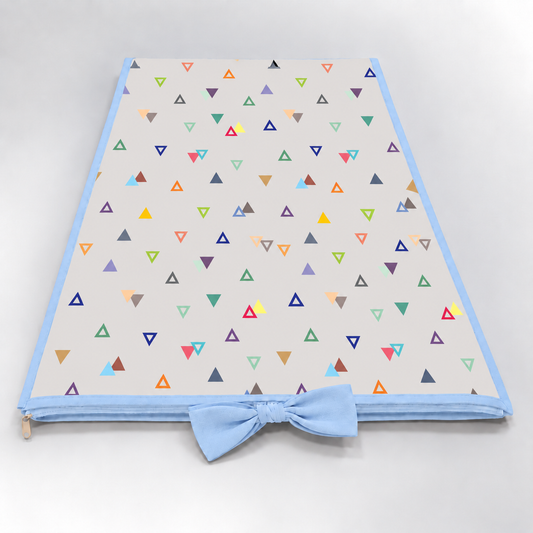 Trocador de Cômoda 70x45x3cm Vitória Cinza c/ Azul Bebê