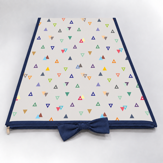 Trocador de Cômoda 70x45x3cm Vitória Cinza c/ Azul Marinho
