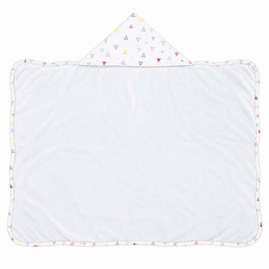 Toalha de Banho com Capuz Forrada Plush Atoalhado Premium 1M x 70cm Vitória Rosa