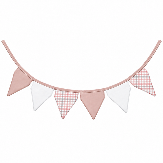Bandeirinhas Decorativas 2,10m Xadrez Rose