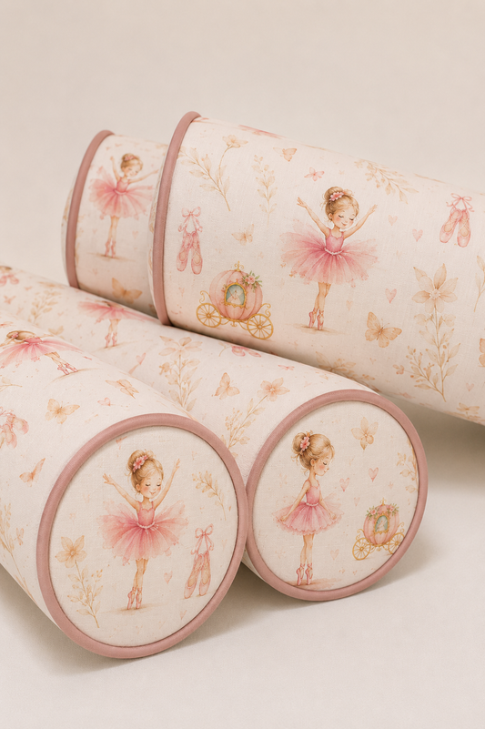 Kit Rolinhos 4 Peças para Cama Solteiro Bailarina