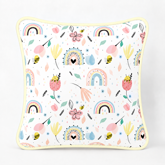 Almofada Decorativa 30cm x 30cm Abelha c/ Amarelo