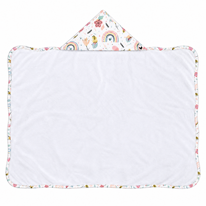 Toalha de Banho com Capuz Forrada Plush Atoalhado Premium 1M x 70cm Abelha