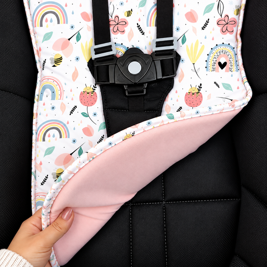 Capa para Carrinho de Bebê Universal Abelha c/ Rosê