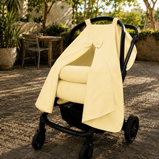 Capota para Bebê Conforto Tenda Dupla Face Amarelo